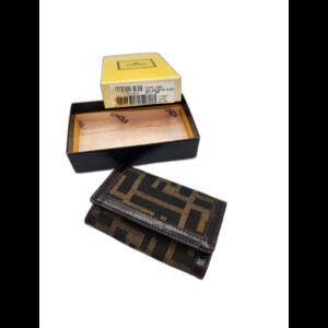 Fendi Brown Zucca Pattern Canvas 6-Hook Key Case Wallet - Classic and Functional